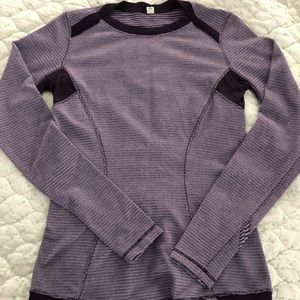 Lulu Lemon Purple Striped Shirt